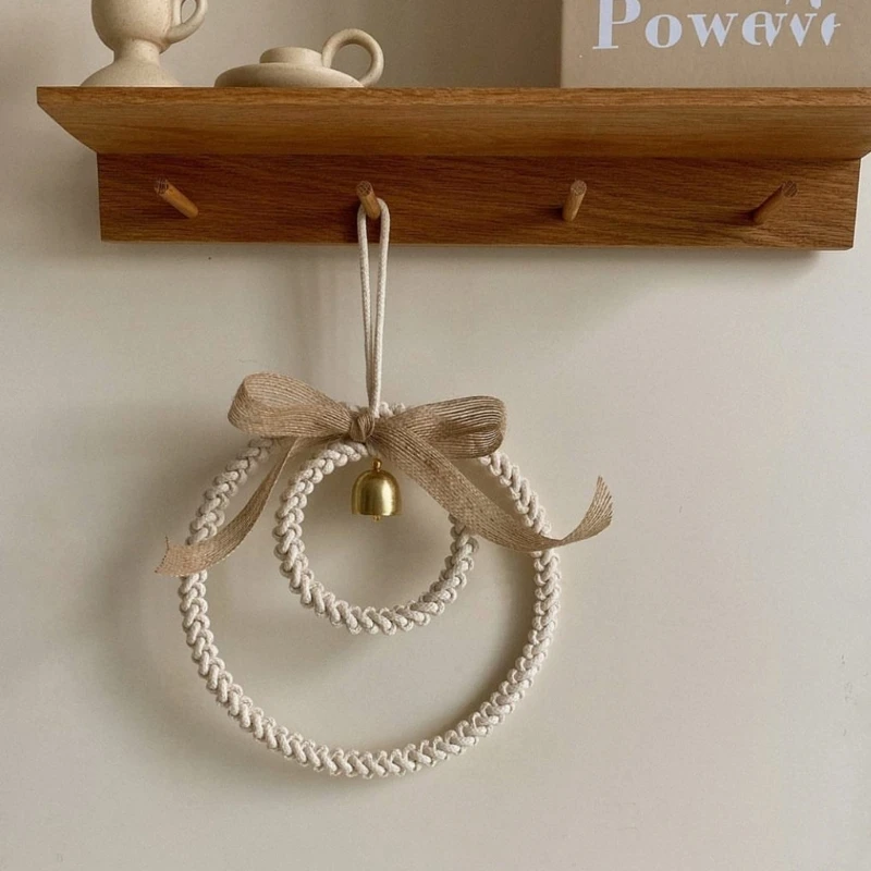 In styl skandynawski grzechotki dla dzieci ręcznie robione drewniane dzwonki wiatrowe pokój dziecięcy wiszący przedszkole dekorów nowonarodzonych zdjęcie rekwizytu