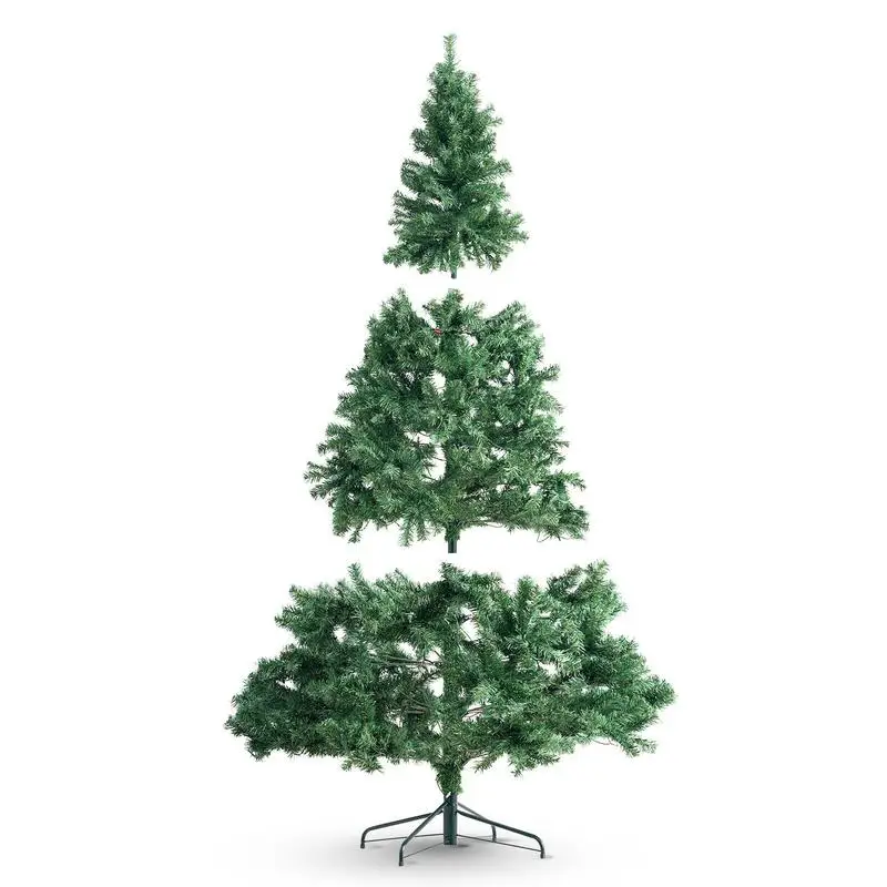 

Christmas Tree, 6.5ft Prelit Artificial Xmas Tree, Full Holiday Decor Tree with 450 Multi-Color LED Lights, 1227 Branch Tips, Metal Base for Home Party Office Decoration Tested to UL Standards