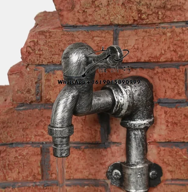 Resin Water Feature Craft Gift Decorative Fountain With Tap for Home and Garden