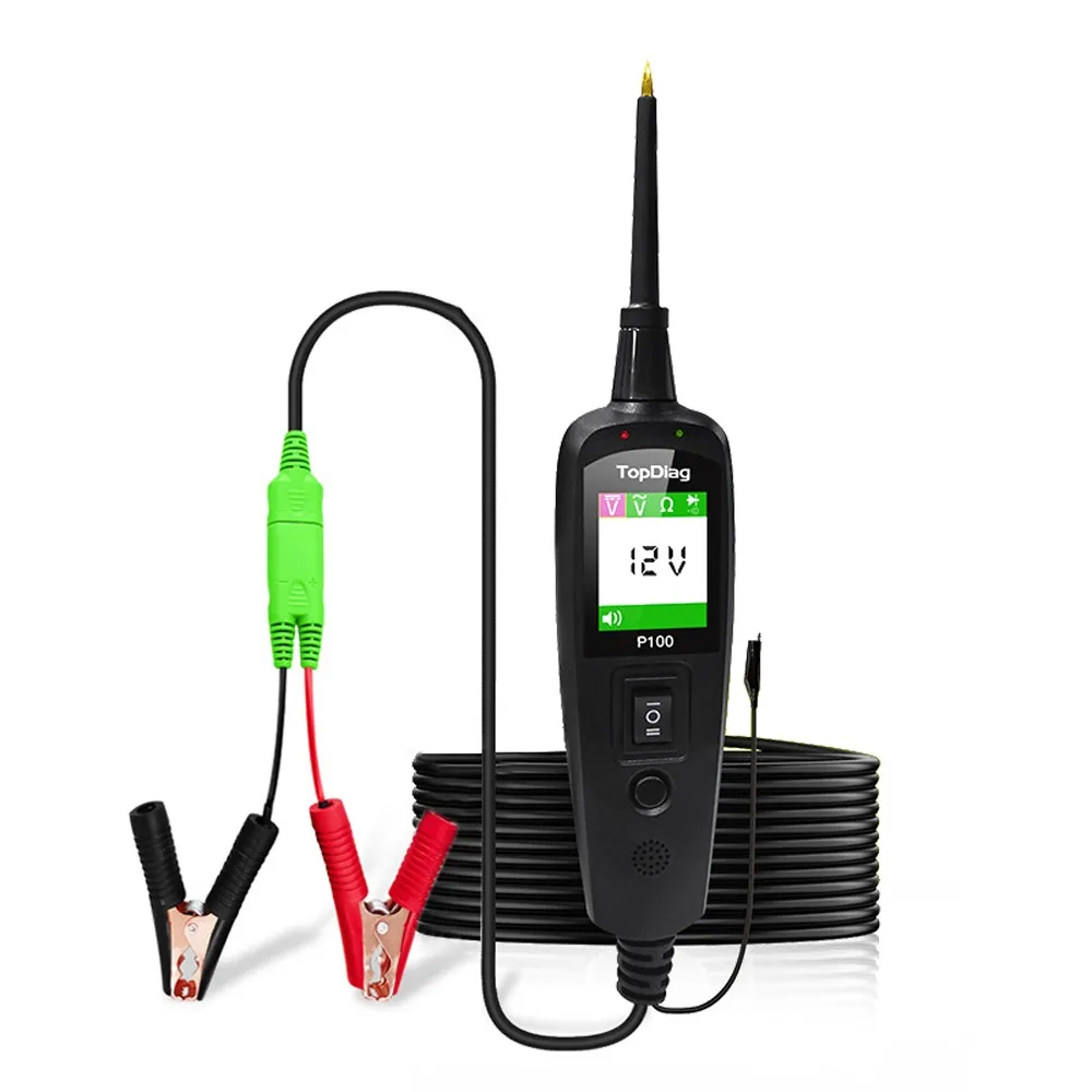 JDiag P100 zestaw sond obwodu zasilania samochodowego tester obwodów samochodowy detektor napięcia układ elektryczny 12V 24V narzędzie diagnostyczne samochodu