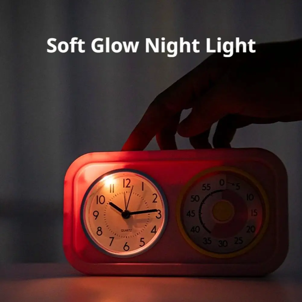 Visual Double Splicing Timer 4 Colors Silent Timed Alarm Clock New Year Gift Children's Self Discipline Homework Time Manager