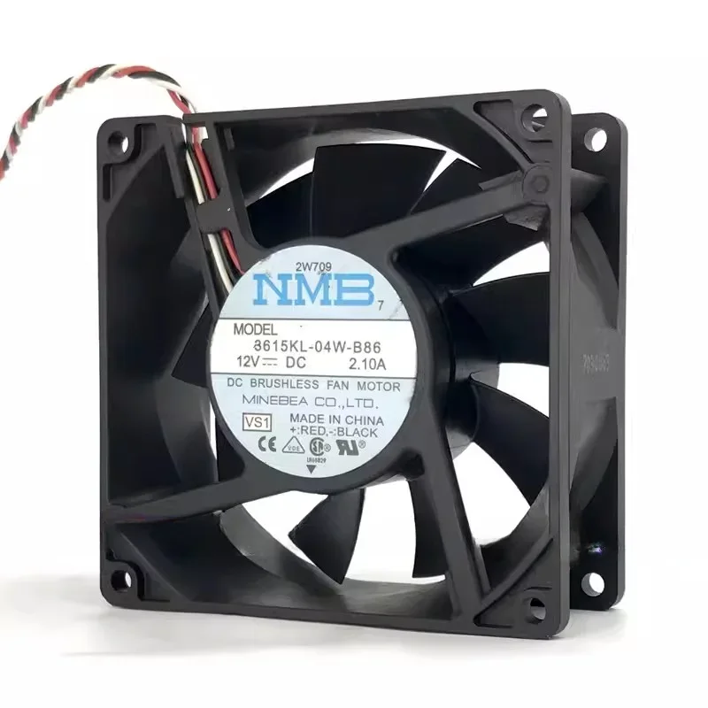 3615KL-04W-B86 NMB Server Cooling Fan 9CM DC12V 2.10A 3 Wire 9038 92x92x38m