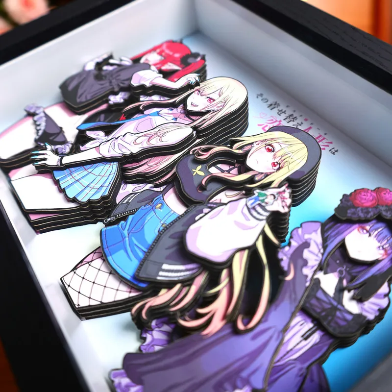 3D My Dress-Up Darling Autosestereograma Marin Kitagawa Shizuku Anime Ornamentos Periféricos Decoração de Mesa Brinquedo Presente