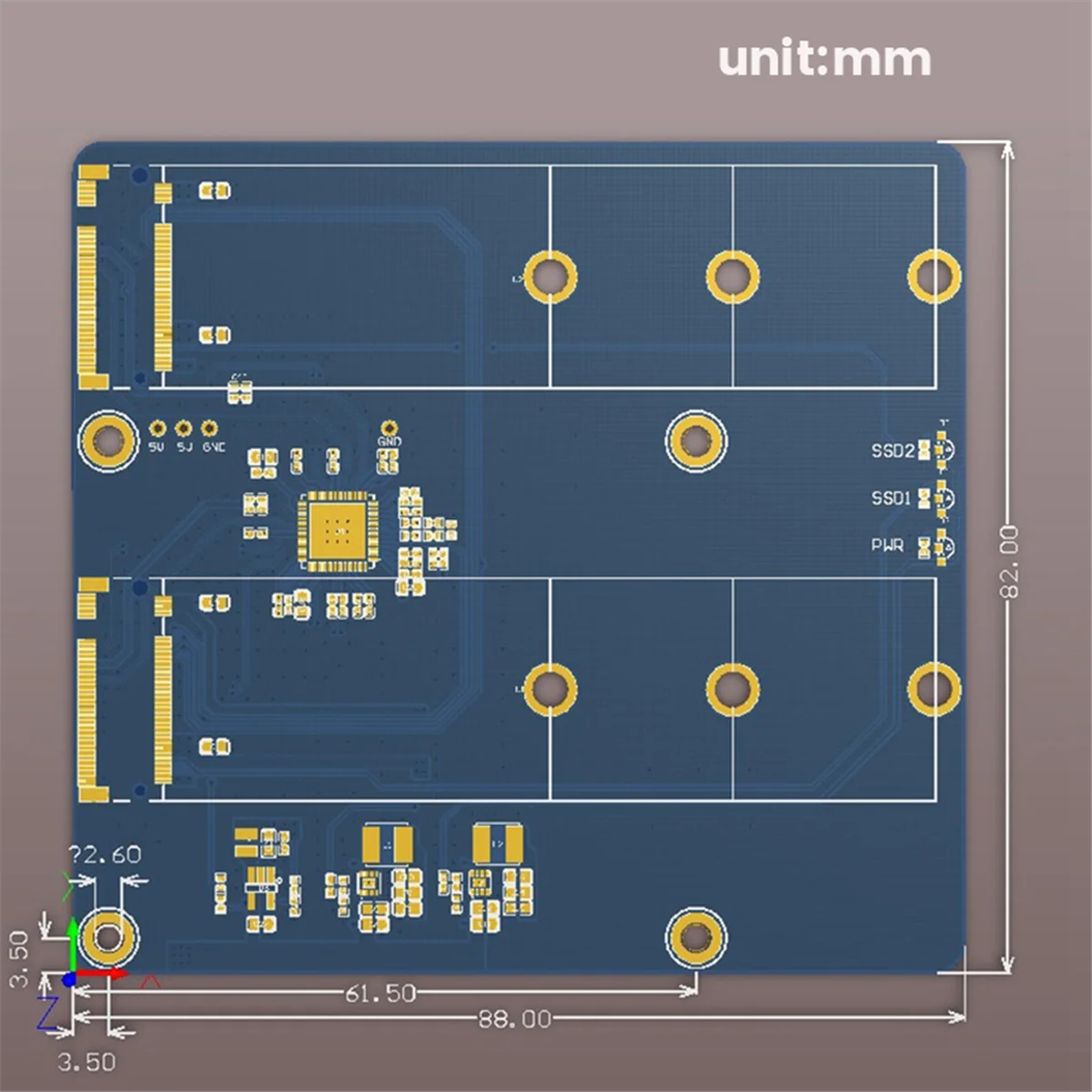 

Модуль платы расширения AB20 для Raspberry Pi 5, плата расширения PCIE M, двойной твердотельный накопитель, портативный модуль протокола NVME