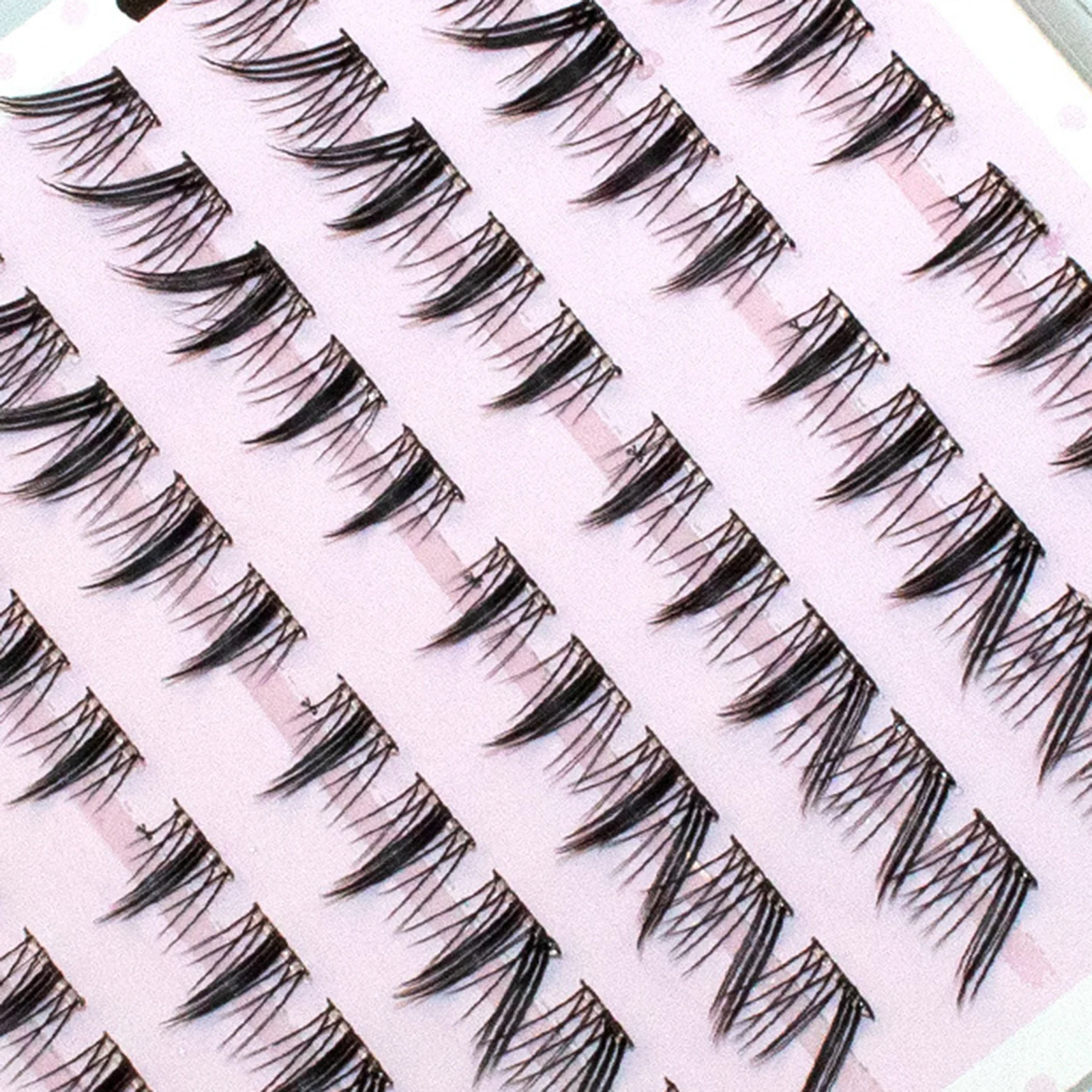 10 Rows Large Capacity Natural Thick Cartoon Segmented Single Cluster Glue-free Eyelashes Extension Curlling Manga False Eyelash