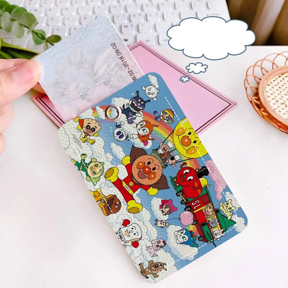 C-الأطفال A-Anpanman الكرتون بطاقة المفاتيح أنيمي موضة قلادة حقيبة معرف بطاقة الباب حافظة حافلة بطاقة لطيف الكبار هدية عيد ميلاد #2