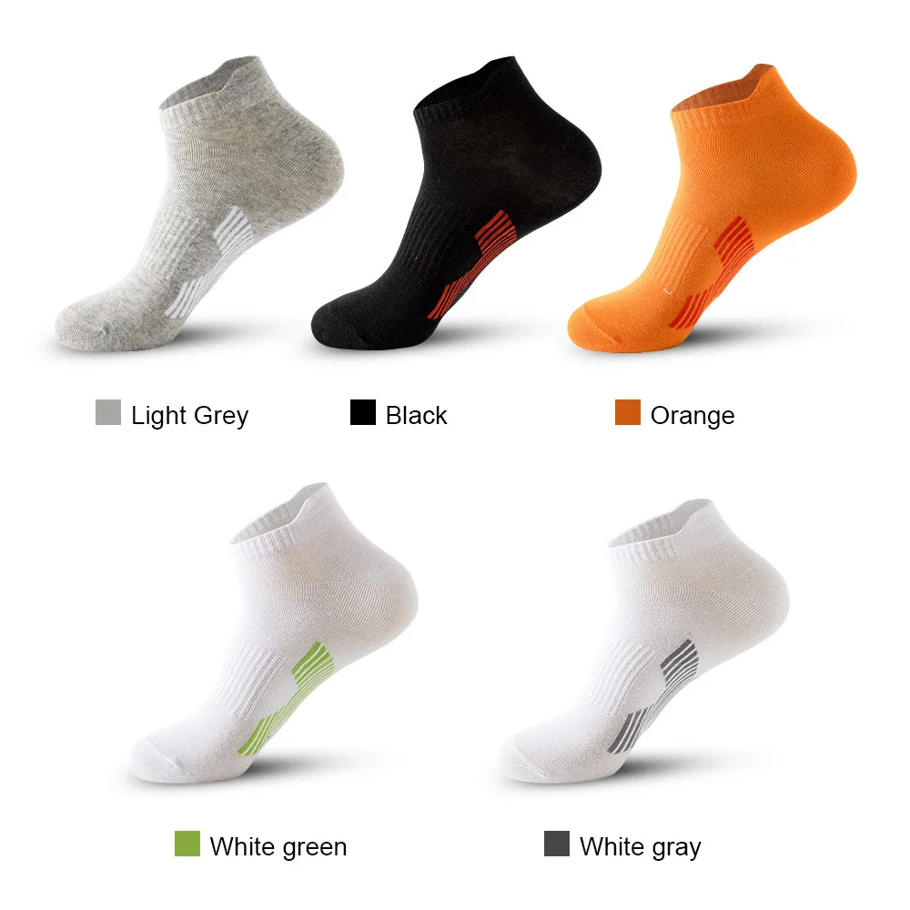 HSS Brand 5Pairs/Lot Cotton Men\'s Socks Summer Thin Sports Casual X-Man Socks Black Orange Ankle Short Tube Socks Breathable