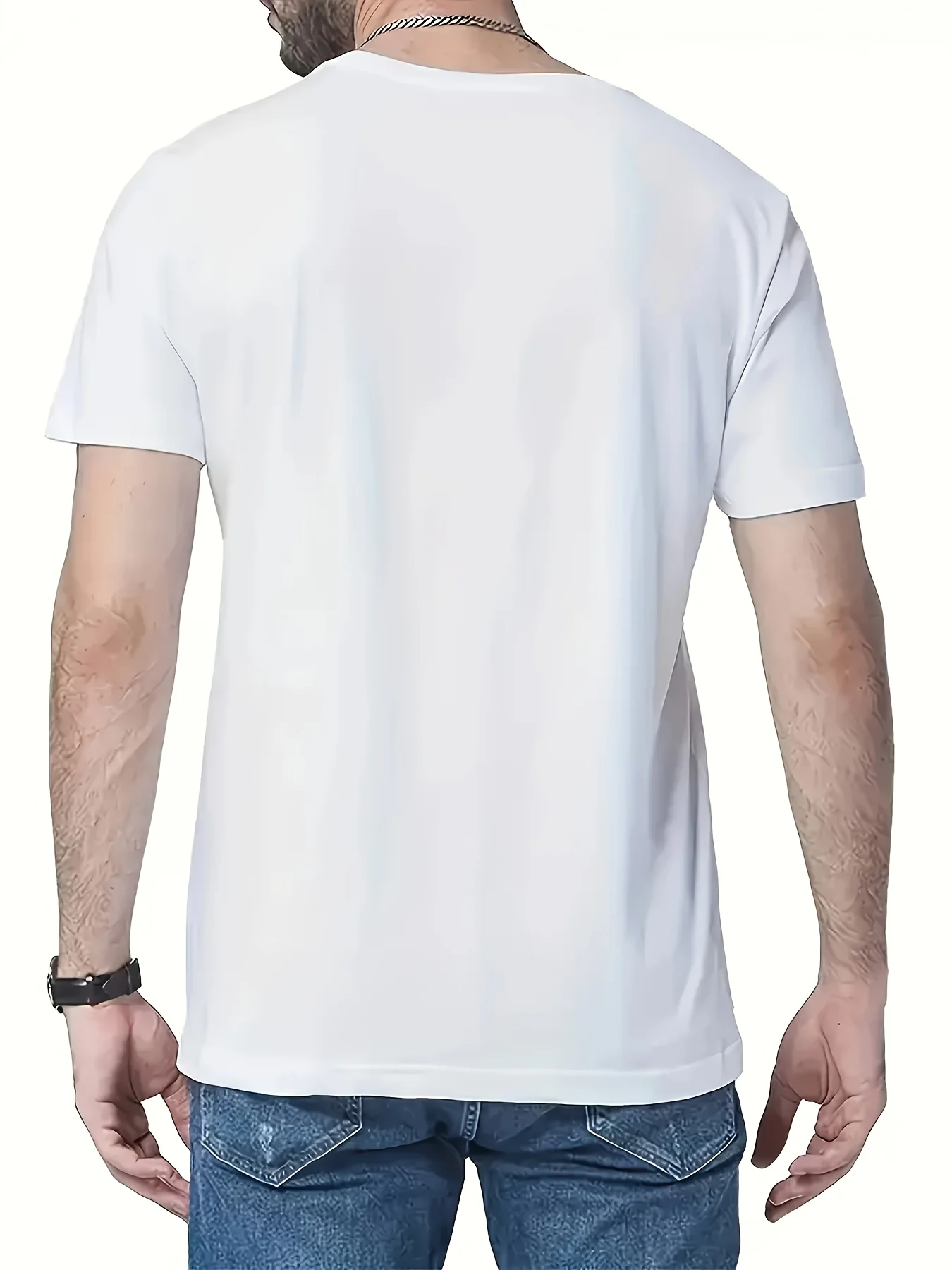Men'S Casual Print 100% cotton T-Shirt | Summer Short-Sleeve, Crew Neck, with 