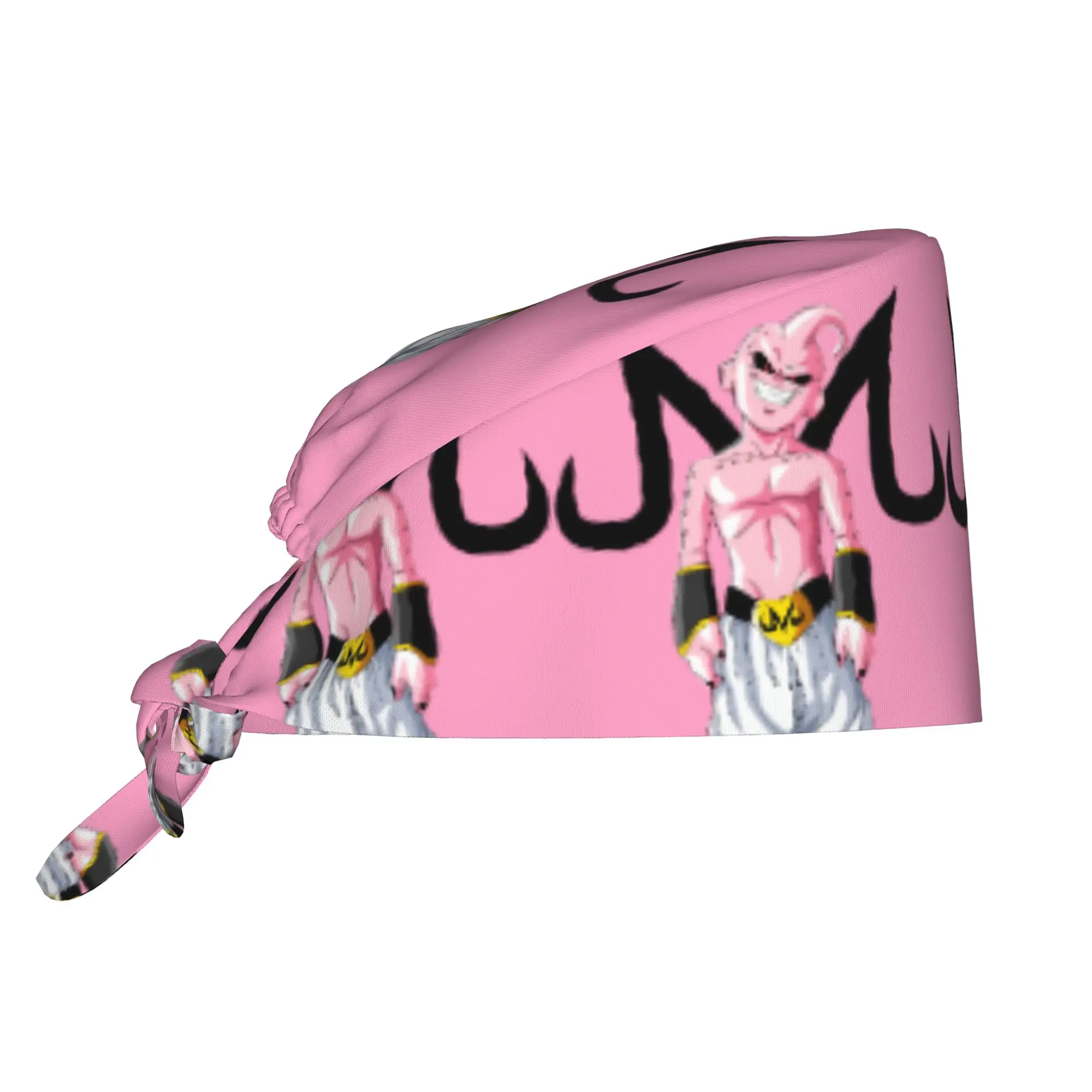 

Custom Majin Buu Cartoon Animes Medical Staff Scrubs Hat Unisex For Chef Hat Scrub Caps