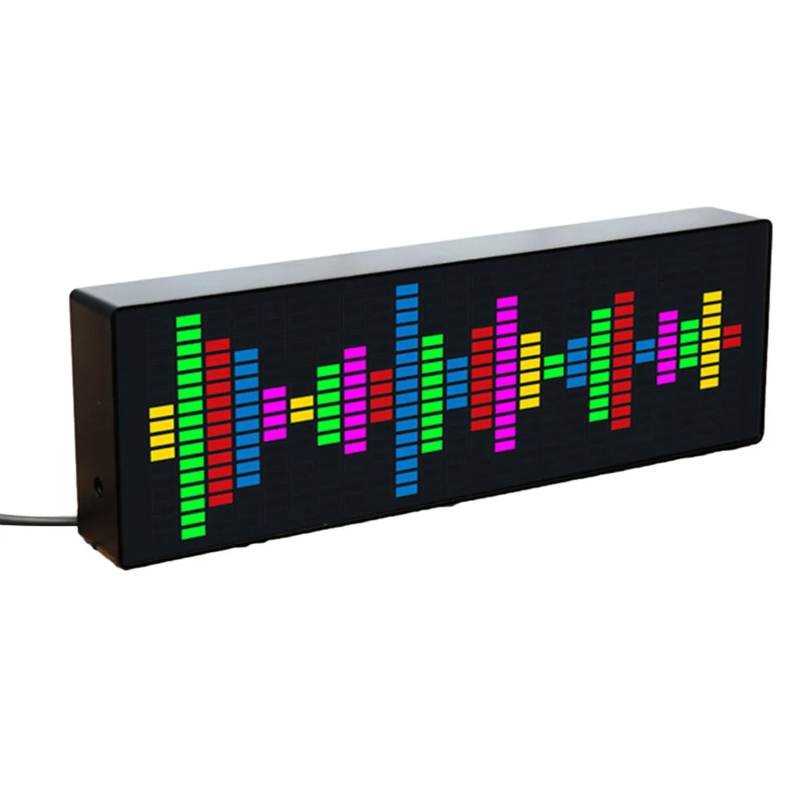 

Voiceactivated Rhythm Light Color LED Music Spectrum Electronic Clock 1624RGB Automatic Switching 12 Display Modes