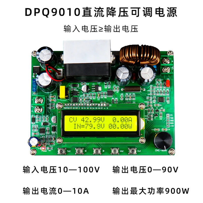 DPQ6012/9010 medidor de capacidad de voltaje y corriente, fuente de alimentación, pantalla digital de alta potencia, CC ajustable, reductor de corriente constante