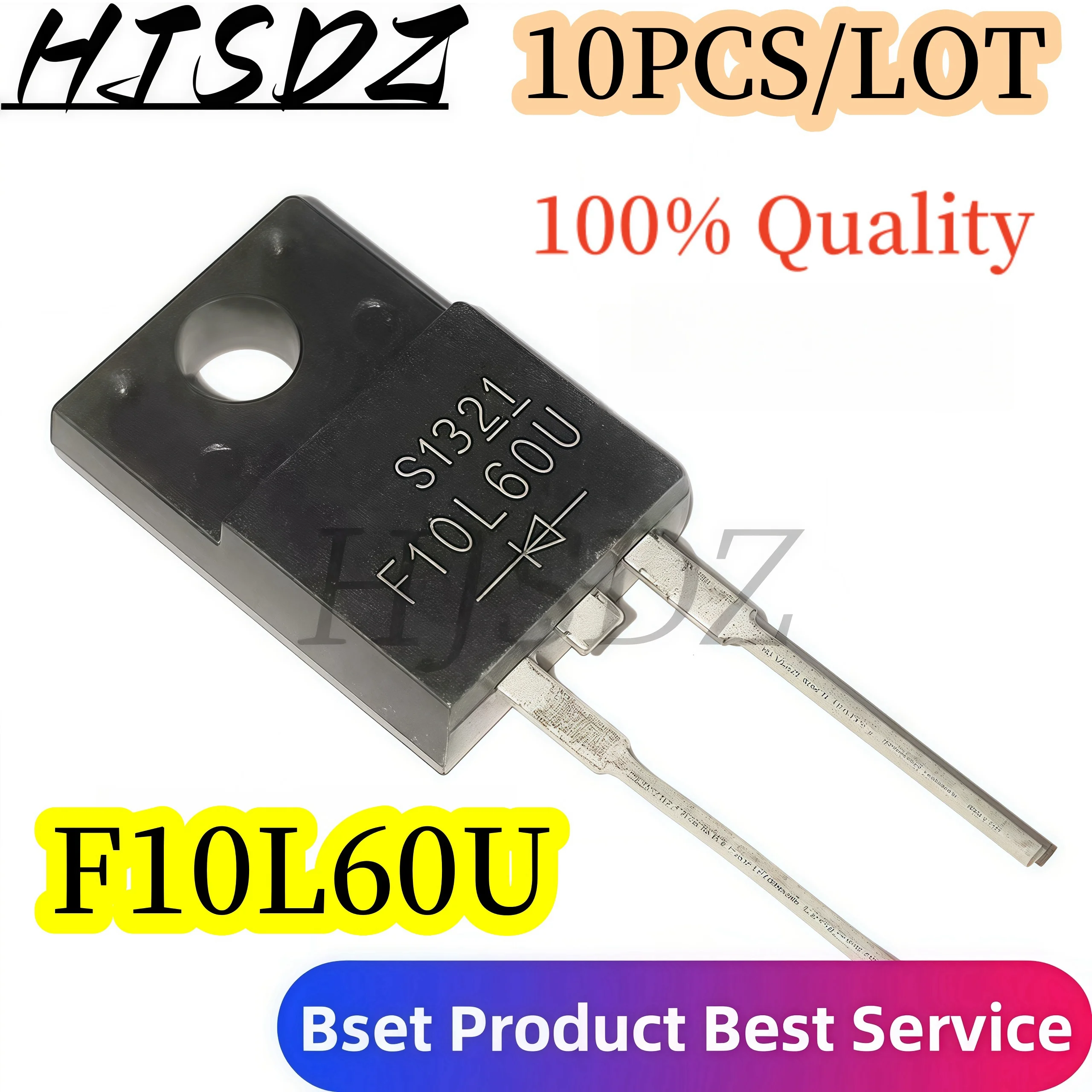 10PCS/LOT  F10L60U F10L60 TO-220F-2 600V 10A