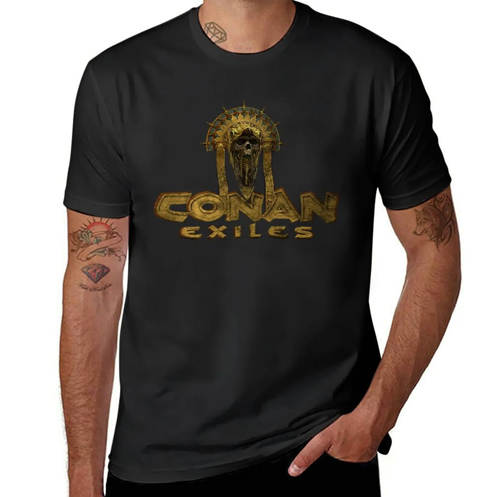 

New Conan Exiles logo T-Shirt Aesthetic clothing summer tops plus size t shirts boys white t shirts black t-shirts for men