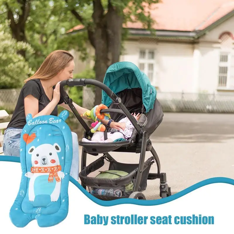 Forro de asiento de cochecito para niños pequeños, cojín transpirable para cochecito, forro de asiento de cochecito cálido para invierno, cojín para cochecito para niños pequeños