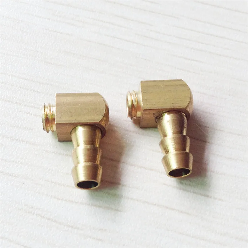 M5/M6 90 Degree Brass Water Nipple, Inlet/Outlet Fitting for Gas & Electric RC Boat