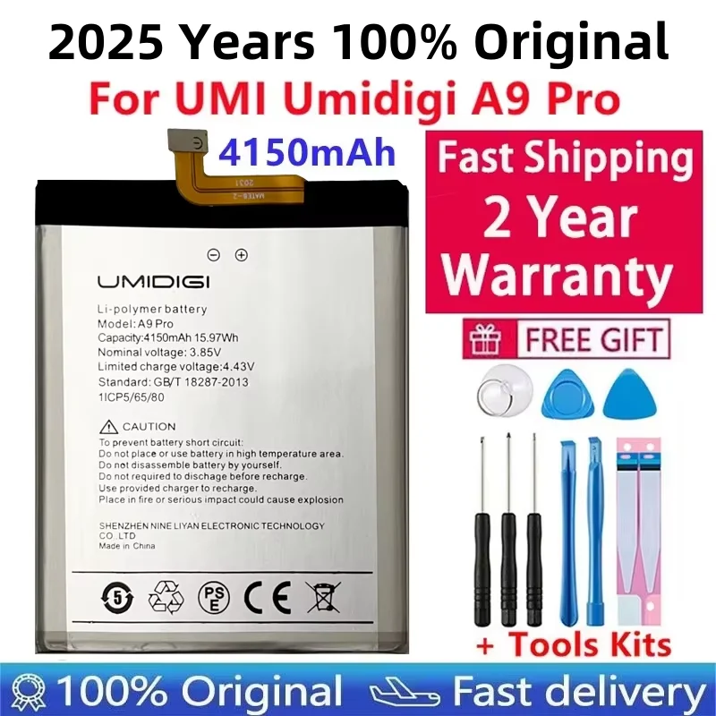 Bateria Umidigi A9 Pro para UMI Umidigi A9 Pro, baterias de celular de 4150mAh, 100% original, 2025