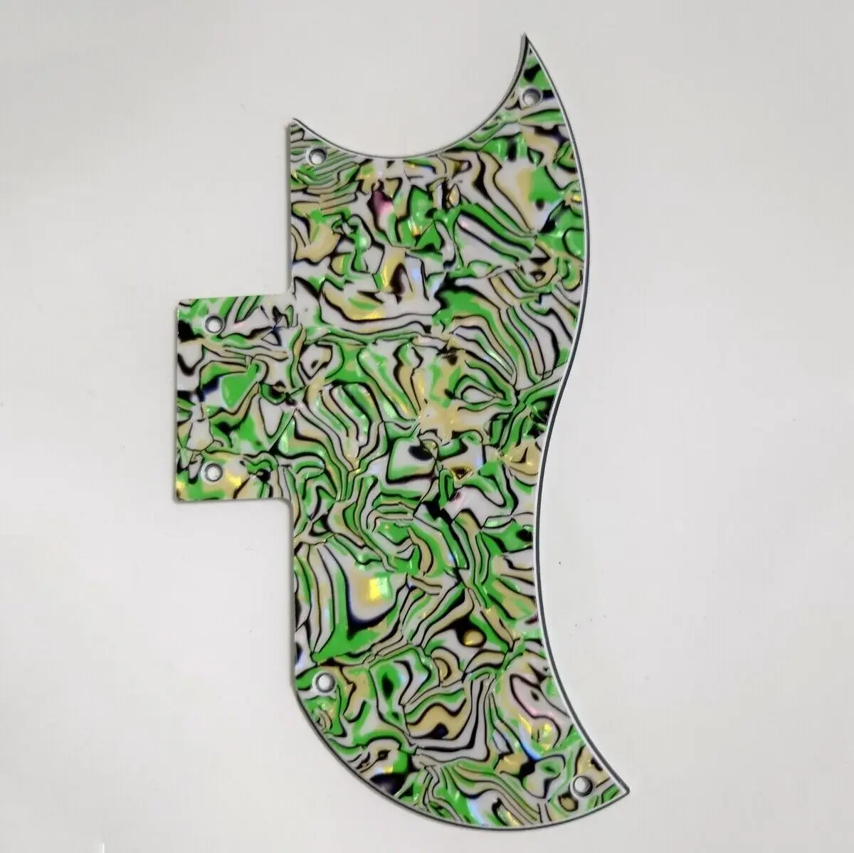 Guitar Pickguard For SG 61 Style Guitar Scratch Plate 4 Ply Colourful Green Shell Guitar Accessoires