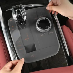 For BMW 3 4 Series G20 G28 G22 2020-2024 Silica Gel Black Car Central Control Gear Shift Button Protection Set Car Accessories
