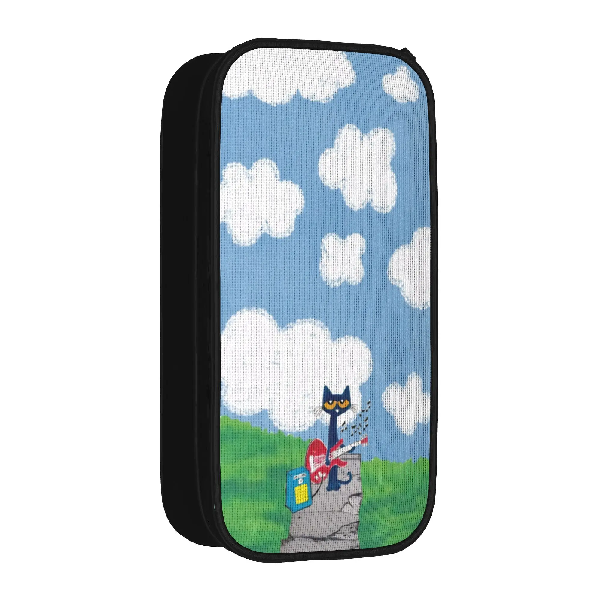Pete The Cat Pencil Cases Creative   Pen Bag for Student Big Capacity School Supplies Cosmetic Pencilcases