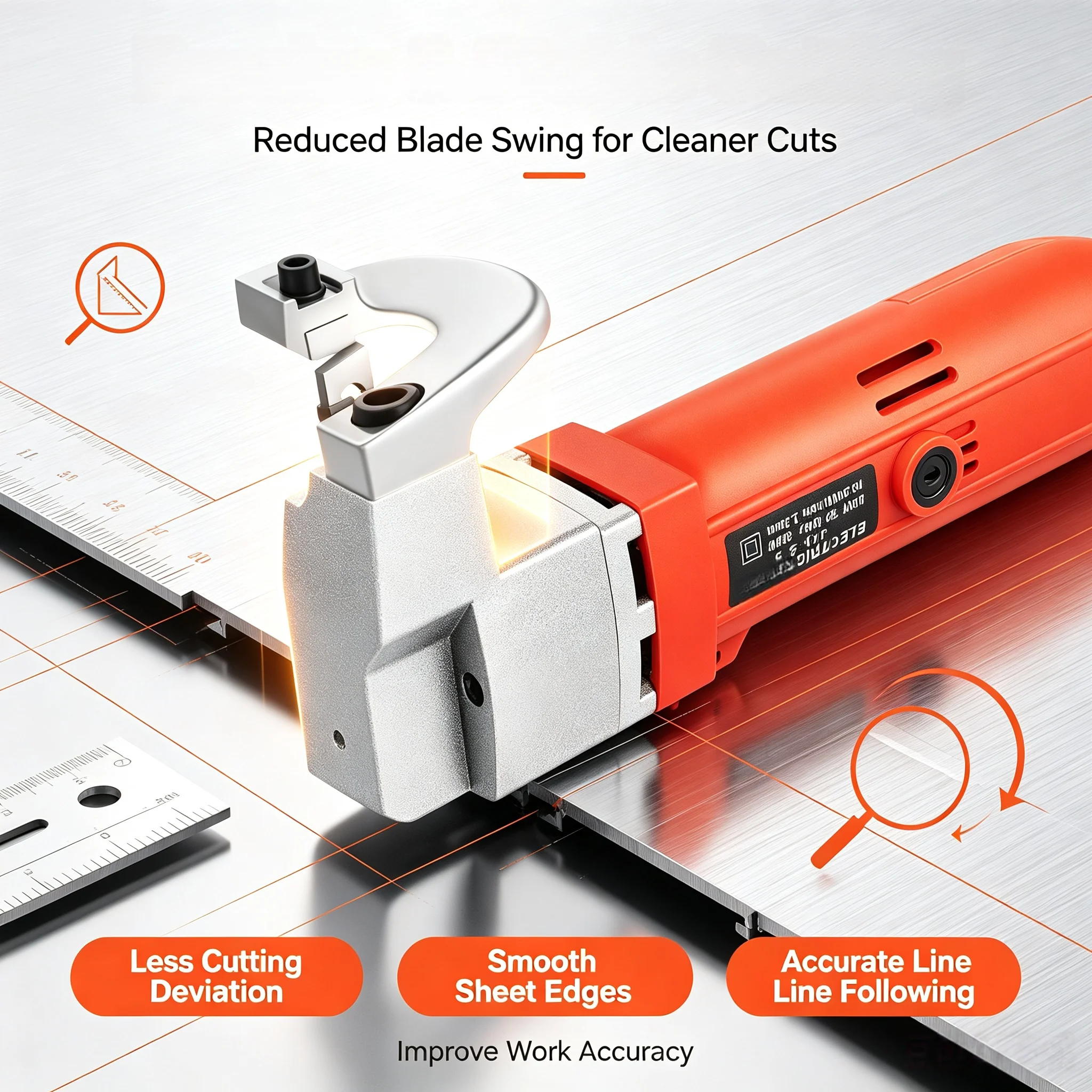 500 W Schneiden Hine Snips Elektrische Schere Zinn Knabber Cutter 2000 rpm Metall Batterie Dual-isolierte Hand-elektrische Werkzeug