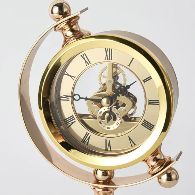 

Креативные сидячие настольные часы, металлическое украшение для гостиной, спальни, столешницы, уникальный домашний декор