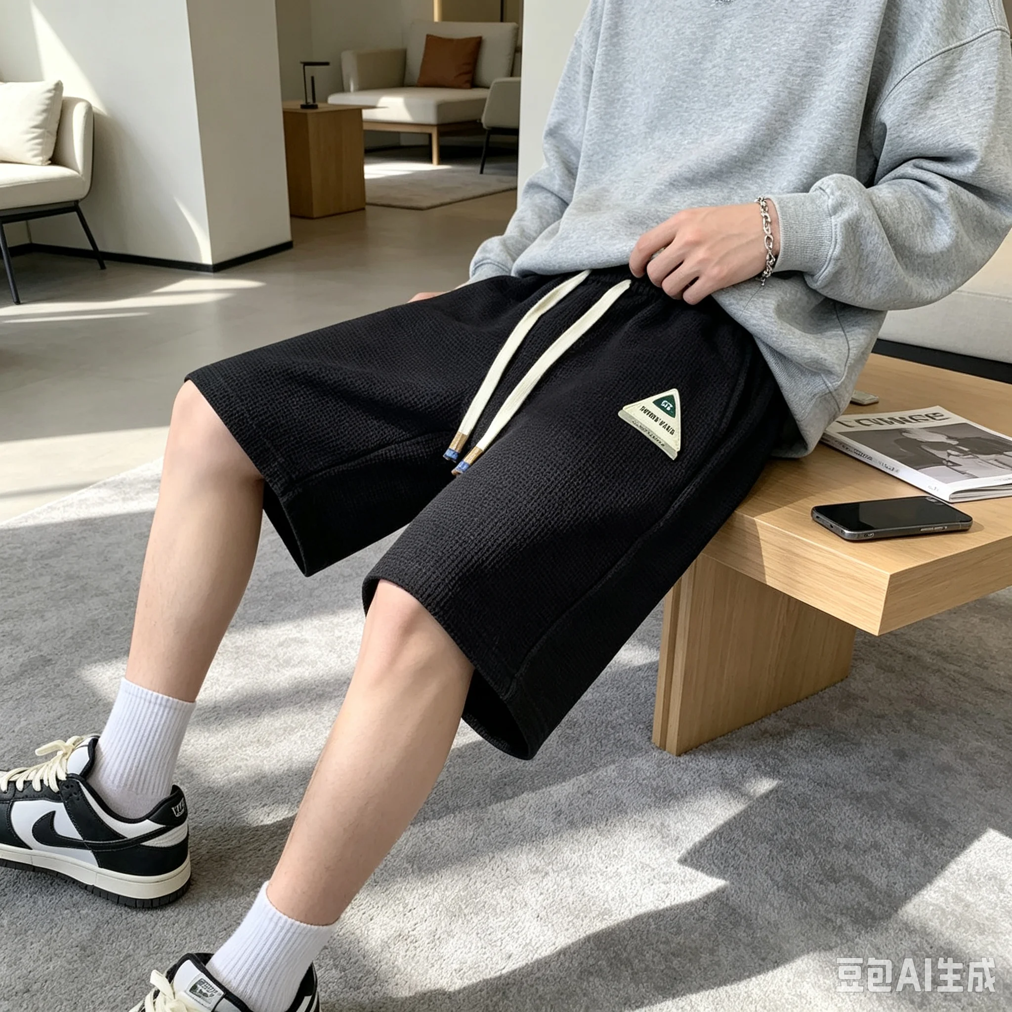 Shorts men's 2026 summer new versatile loose fit men's sports and leisure five point beach pants
