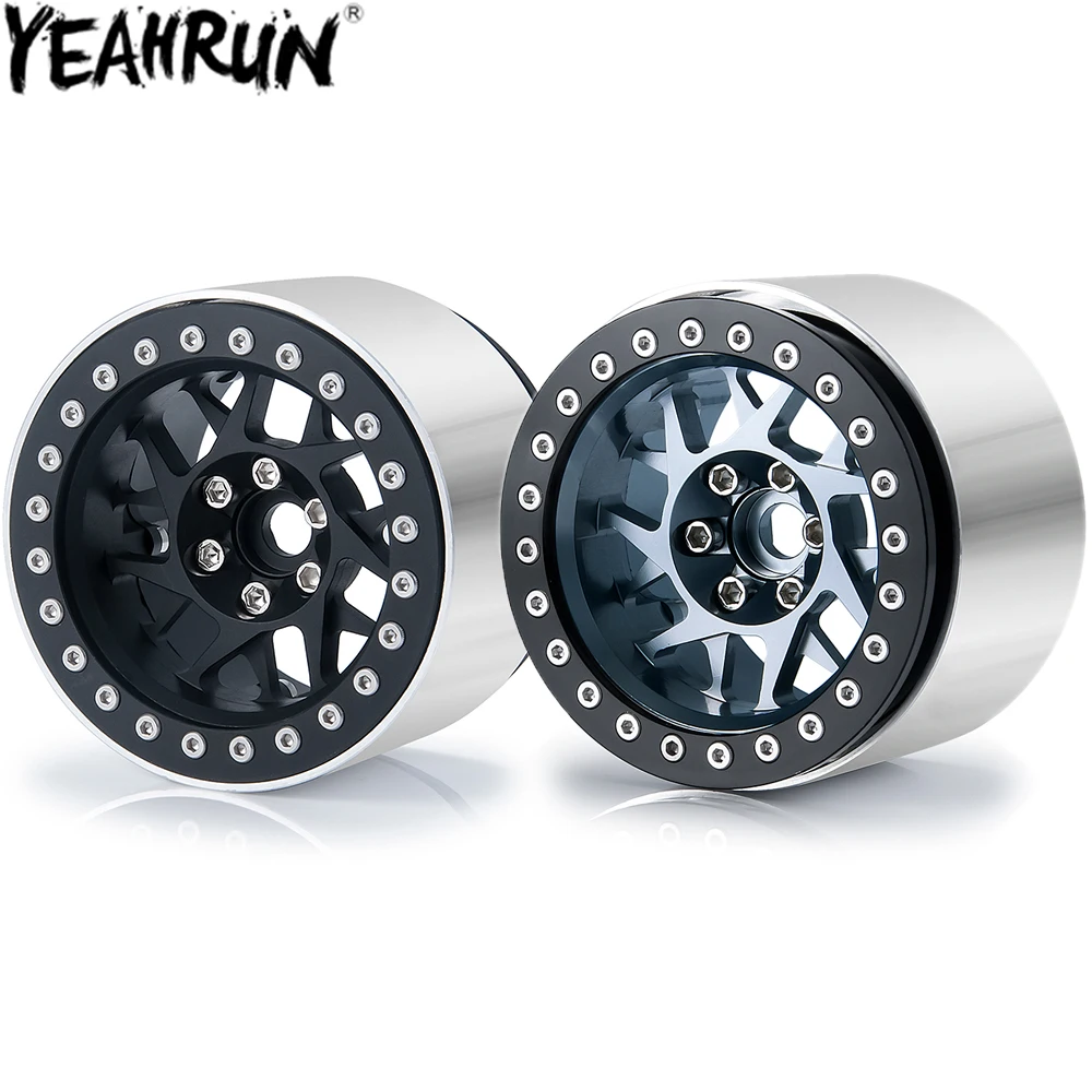 YEAHRUN 2.2 Beadlock Wheel Rim Hub 45mm Width for 1/10 RC Rock Crawler Car Axial RBX10 AXI03005 Upgrade Parts