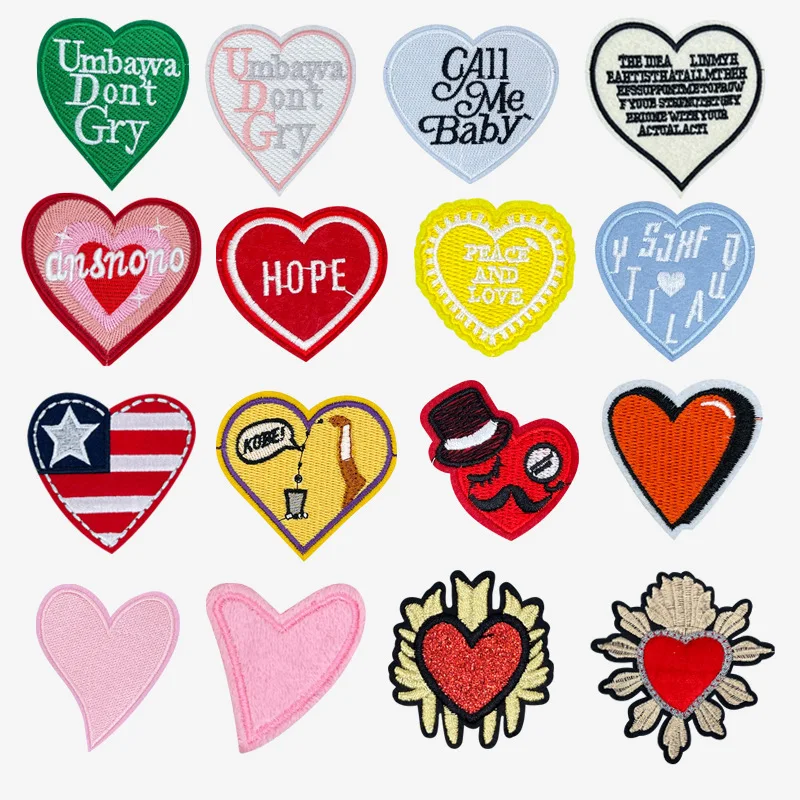 46 Love Color Cartoon Patch Patch zaino Patch ricamate per abbigliamento per bambini scarpe sportive Patch vestiti ricamo