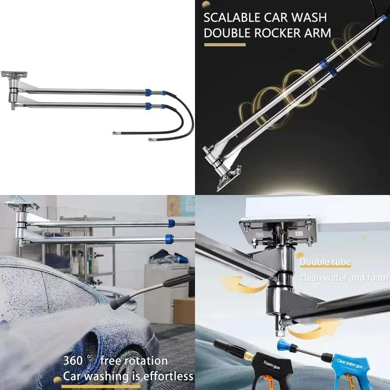 360 Degree High Pressure Car Wash Cantilever Telescopic Double Swing Arm Machine