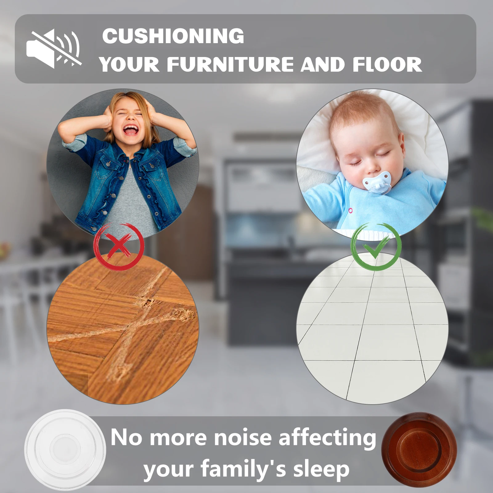 

4PCS Piano Floor Protectors Non-slip Caster Cups for Wood Hardwood Upright Accessories Furniture Mats Noise Reduction Scratch
