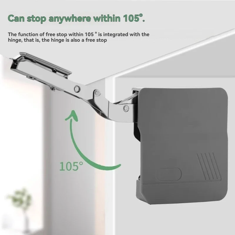 

2026　Cabinet Hydraulic Rod Flip Door Pneumatic Support Hanging Cabinet Door Free Stop Hinge-free Telescopic Rod Lifting Rod