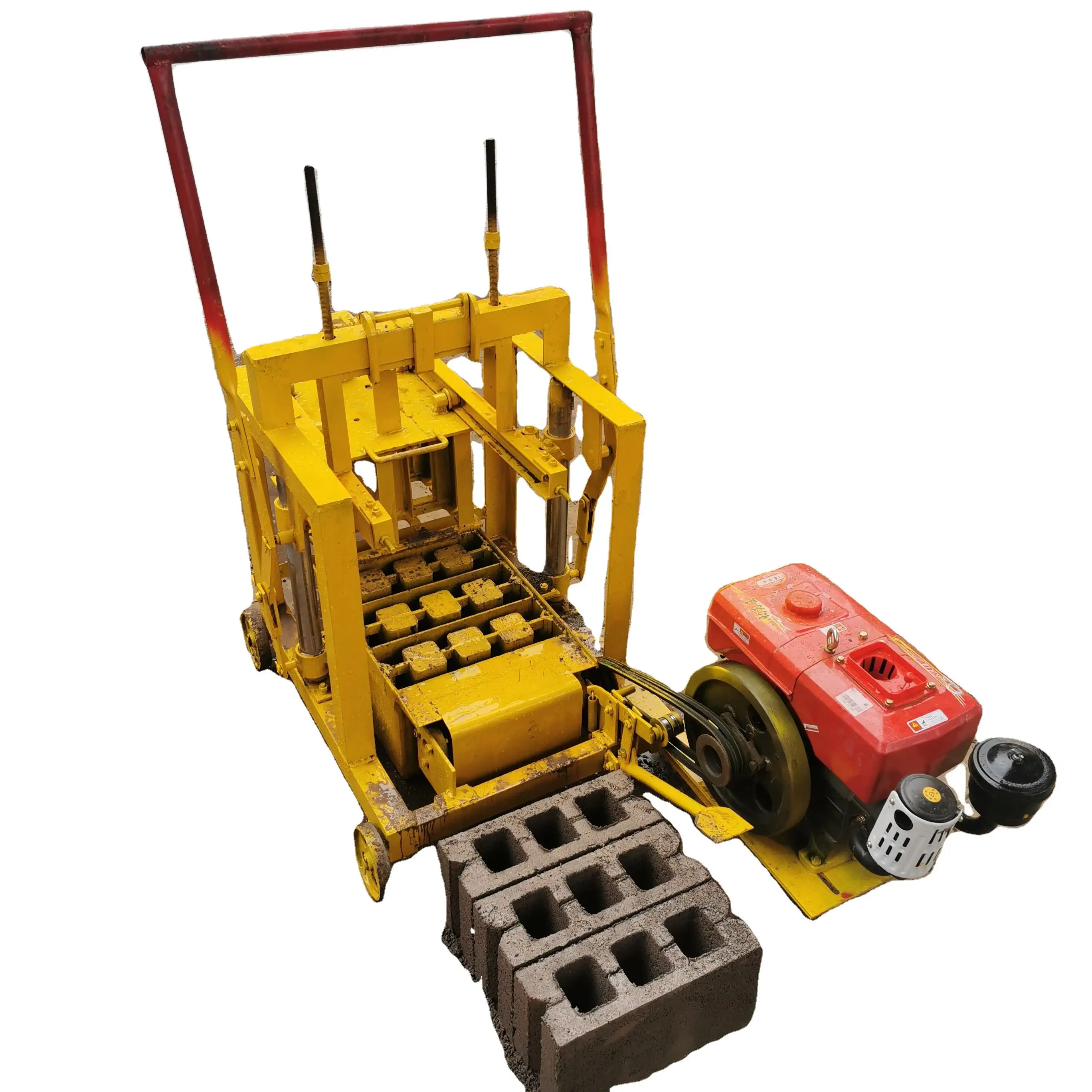 

Small D iesel Engine Mobile Brick Making Machine Concrete Brick Making Machine Semi Automatic Block