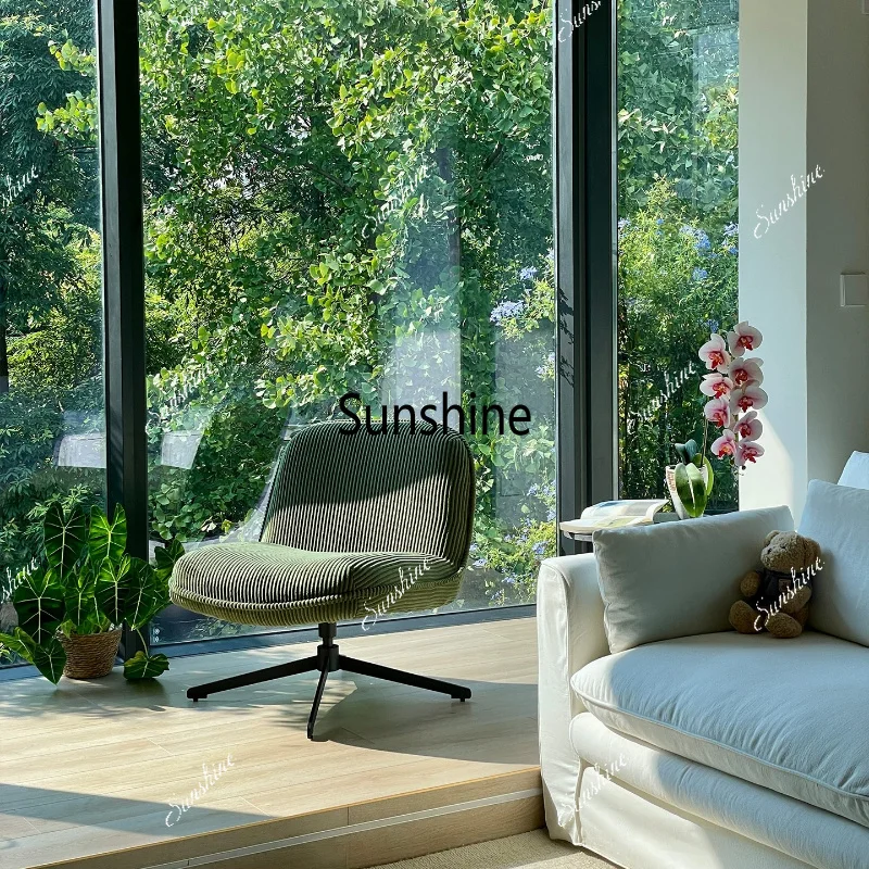 Living room medieval single sofa household simple and comfortable backrest lazy sofa chair