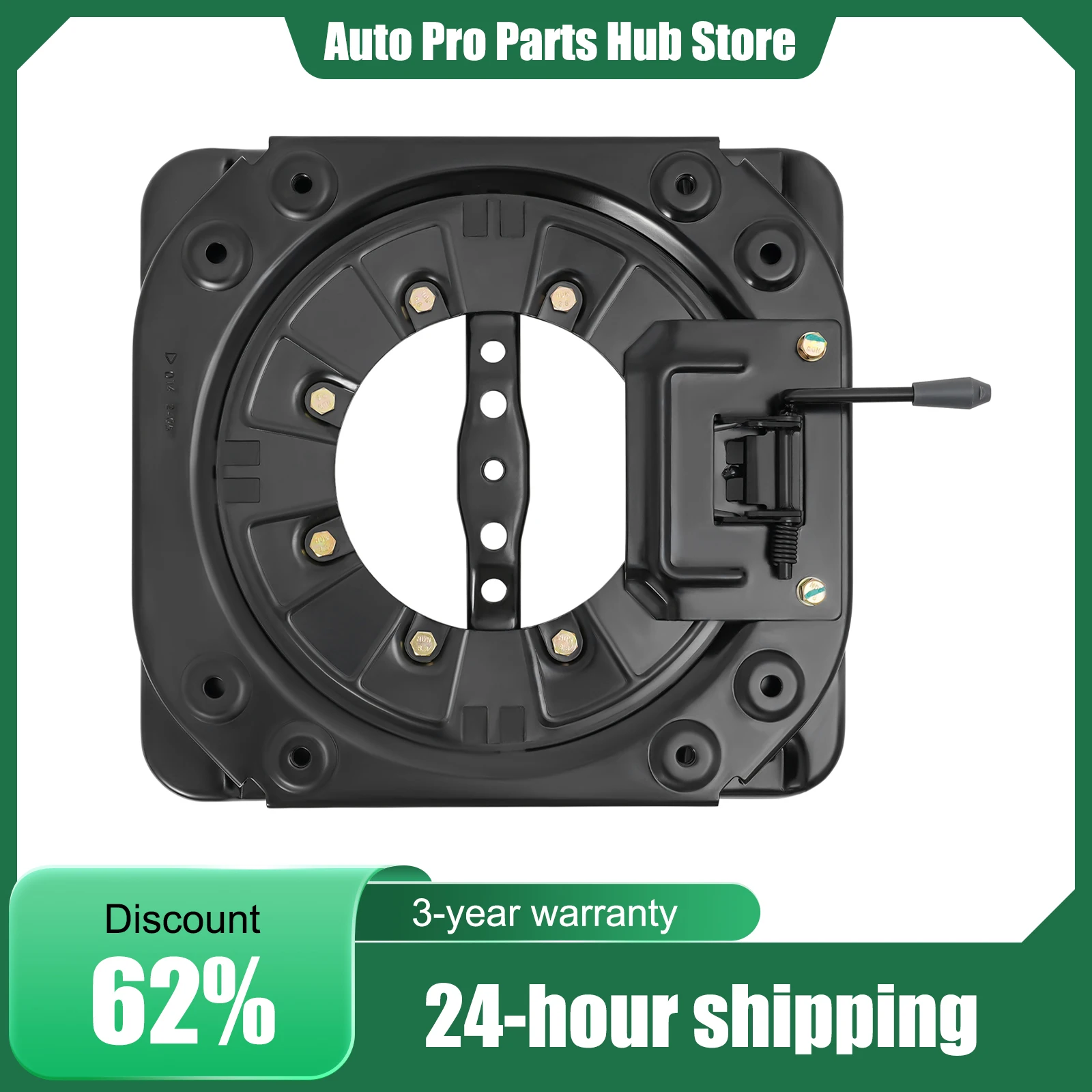 Seat Swivel Base, 3.0mm Cold Rolled Steel RV Seat Turntable, Shock Resistant and Wear Resistant, Simple Elegant Design, Compatible with Camper Van, Motorhome, Yacht Seat, Commercial Vehicles, Easy Mounting Options