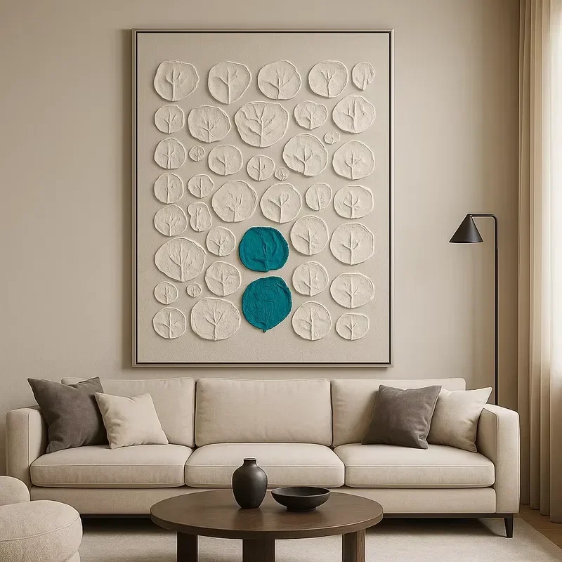 Abstract Still Life Wabi Sabi Hotel Wall Art  Handmade Acrylic Canvas 3D Texture Minimalism Living Rooms