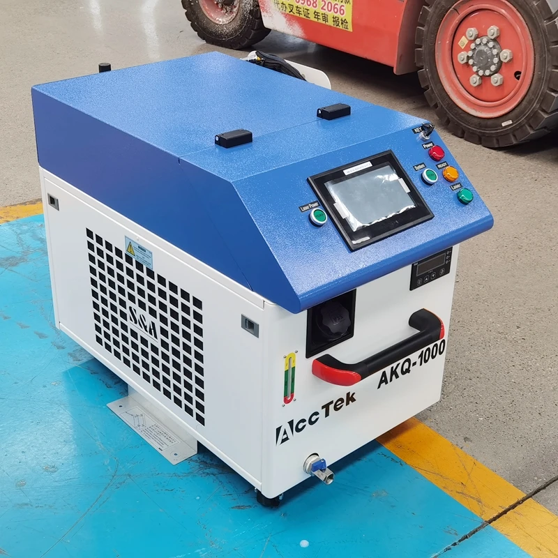 1000w 1500w 2000w Optional Rust Removal Laser Cleaning Machine AKQ-1000 Small Cabinet Rust Removal Handheld Cleaner