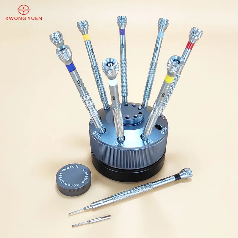 Kwong YUEN watch repair screwdriver slotted turntable set 9 sets turntable set screwdriver screwdriver set  tool kit