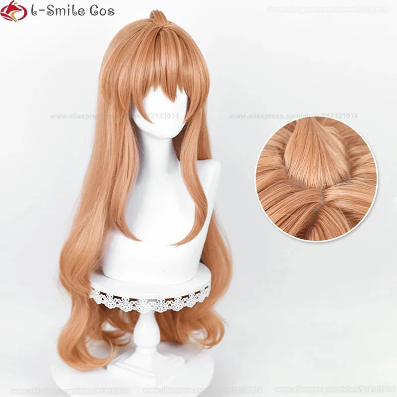 

aaa12 3Anime × Aisaka Taiga Cosplay 85cm Orange TIGER DRAGON Toradora! Wig Heat Resistant Synthetic Party Wigs +