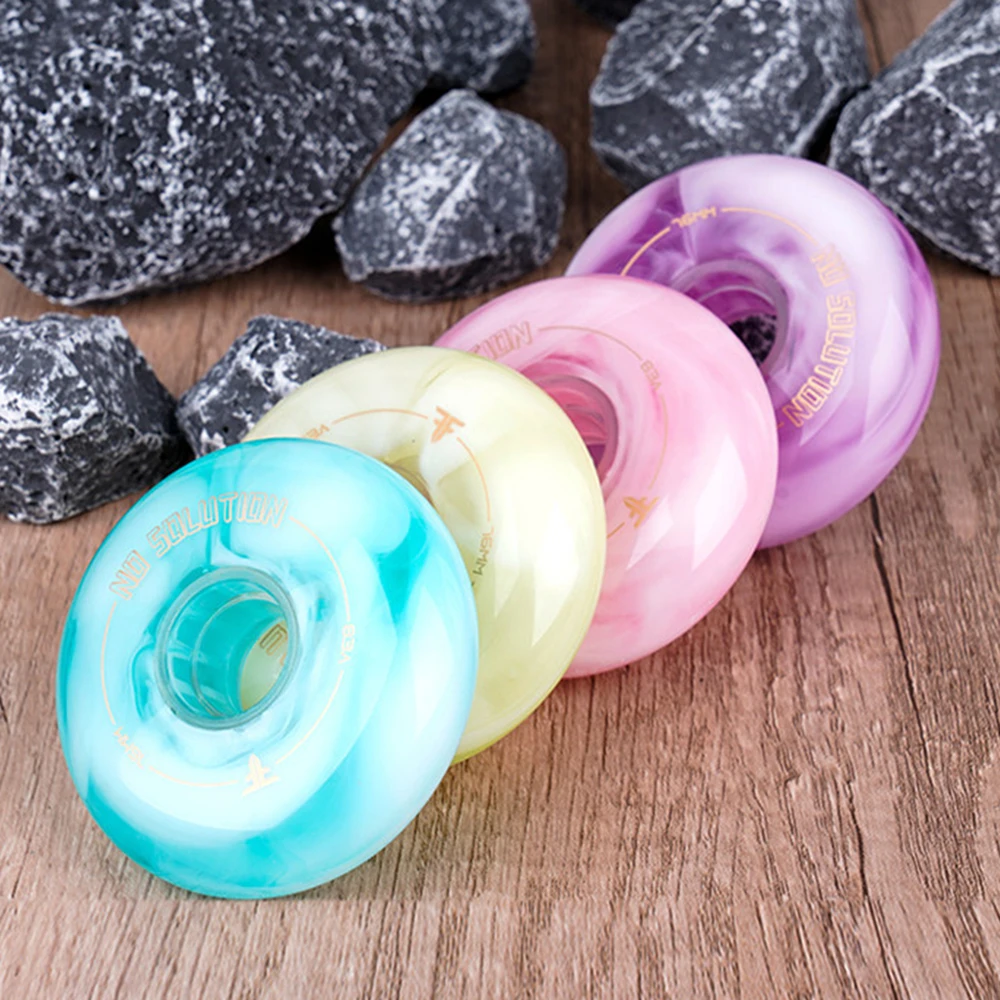 4 Piece Inline Skate Wheels 83A Slalom Skate Wheel High Elastic Professional Street Wheels Slide Roller Skating Wheel 72 76 80mm