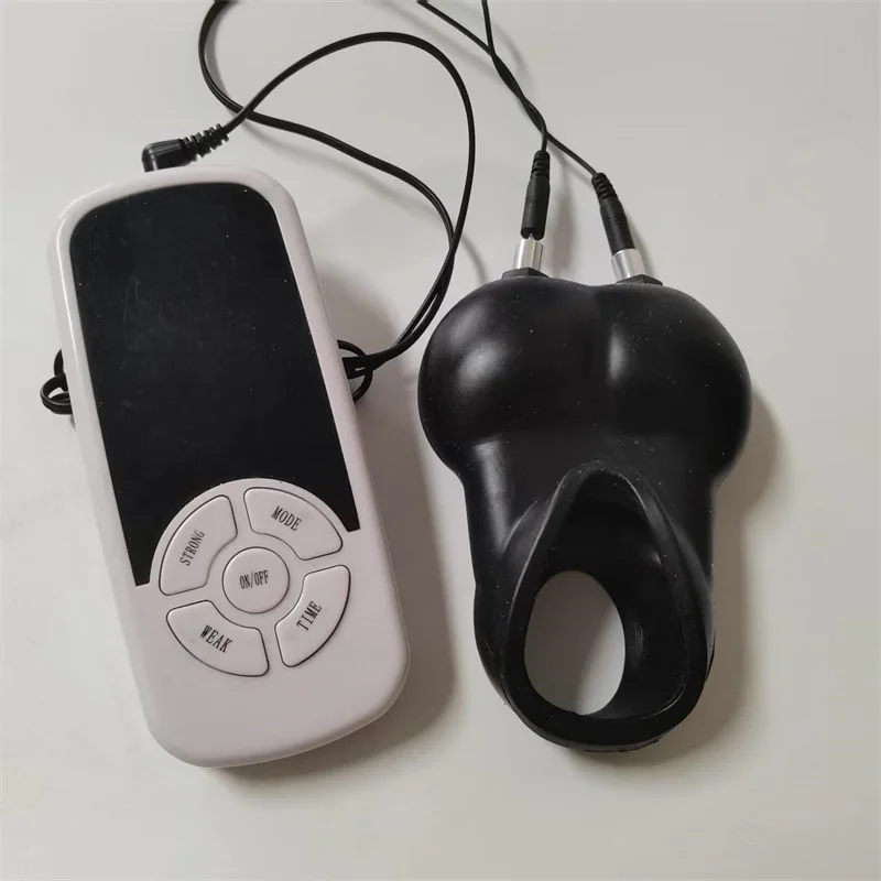 Horse Eye Stick Urethral Sounding Dilator Electric Shock Silicone Penis Rings Cock Cage Anal Plug Sex Toys for Men Masturbation view 5