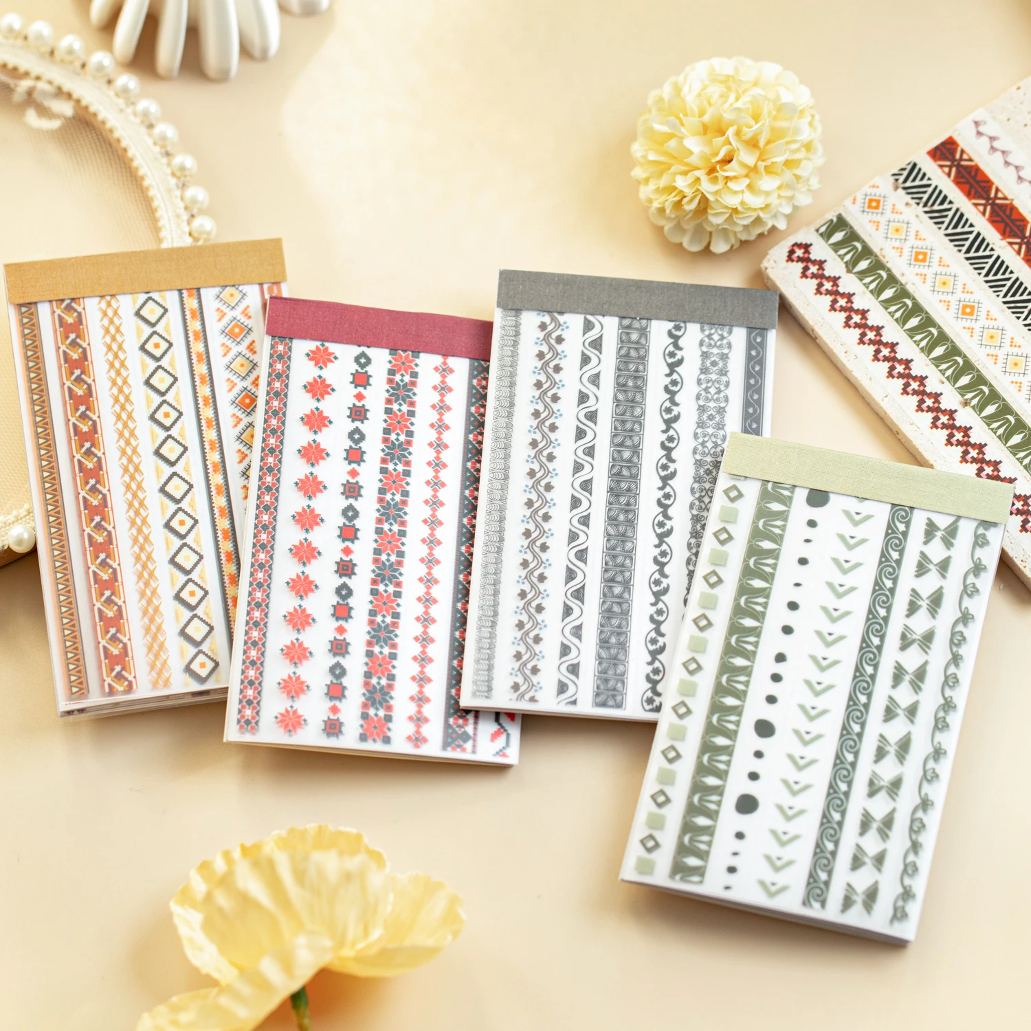 Gap Series Vintage Lace Flower Pattern Landscape Sticker Book Creative DIY Journal Material Collage Scrapbooking Stationery