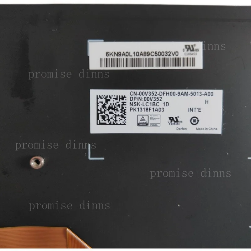 M  00V352 FOR DELL Alienware 17 R2 R3 Backlit Laptop Keyboard Assembly