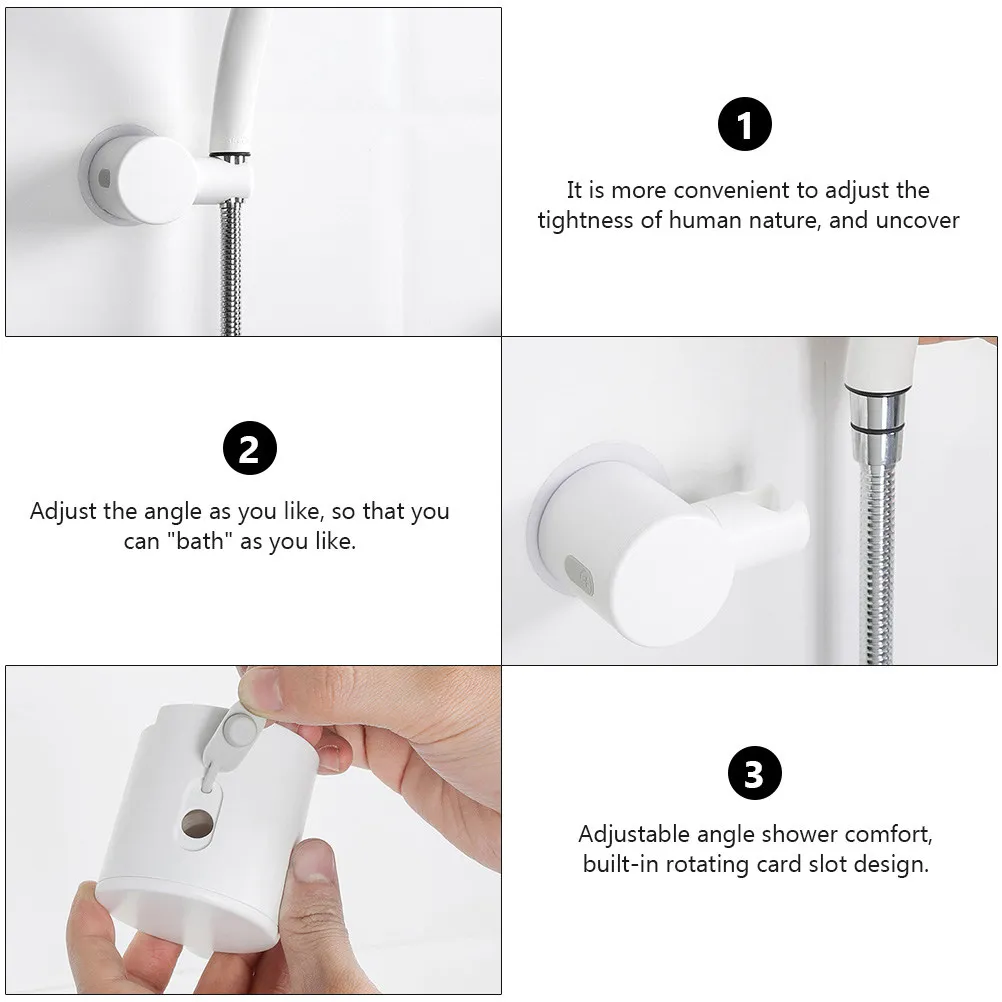 1Pcs Shower Head Holder High-Quality Lightweight Shower Nozzle Bracket White Universal Punch-Free Bathroom Accessory Sturdy