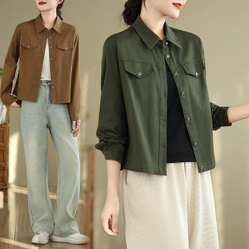 

Модная женская куртка с длинными рукавами больших размеров, весна-осень, новая модель, рабочая одежда, ветровка, верхняя одежда, топ