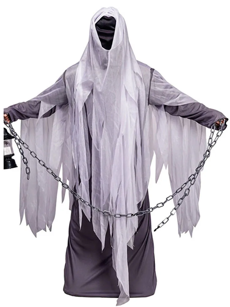 

Хэллоуин Холодная коса Дьявол Тайна Бог Смерти Костюм Одежда для выступлений Лицо Фонарь Призрак Террор Призрак Косплей Костюм