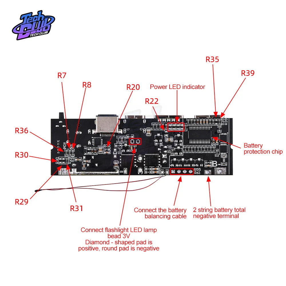 QC4.0 QC3.0 LED Dual USB PD szybka ładowarka Micro/type-c przenośny powerbank USB 18650 moduł ładowarki płyta ochronna temperatury