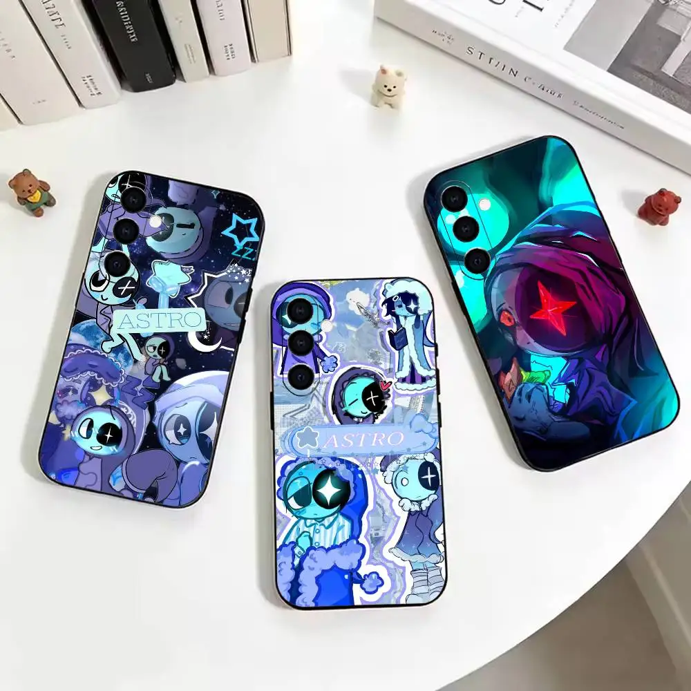 Game Dandys World-s-A-Astro Black Soft Silicone Phone Case for Samsung Galaxy A73, A42, A72, A70, A53, A52, A51