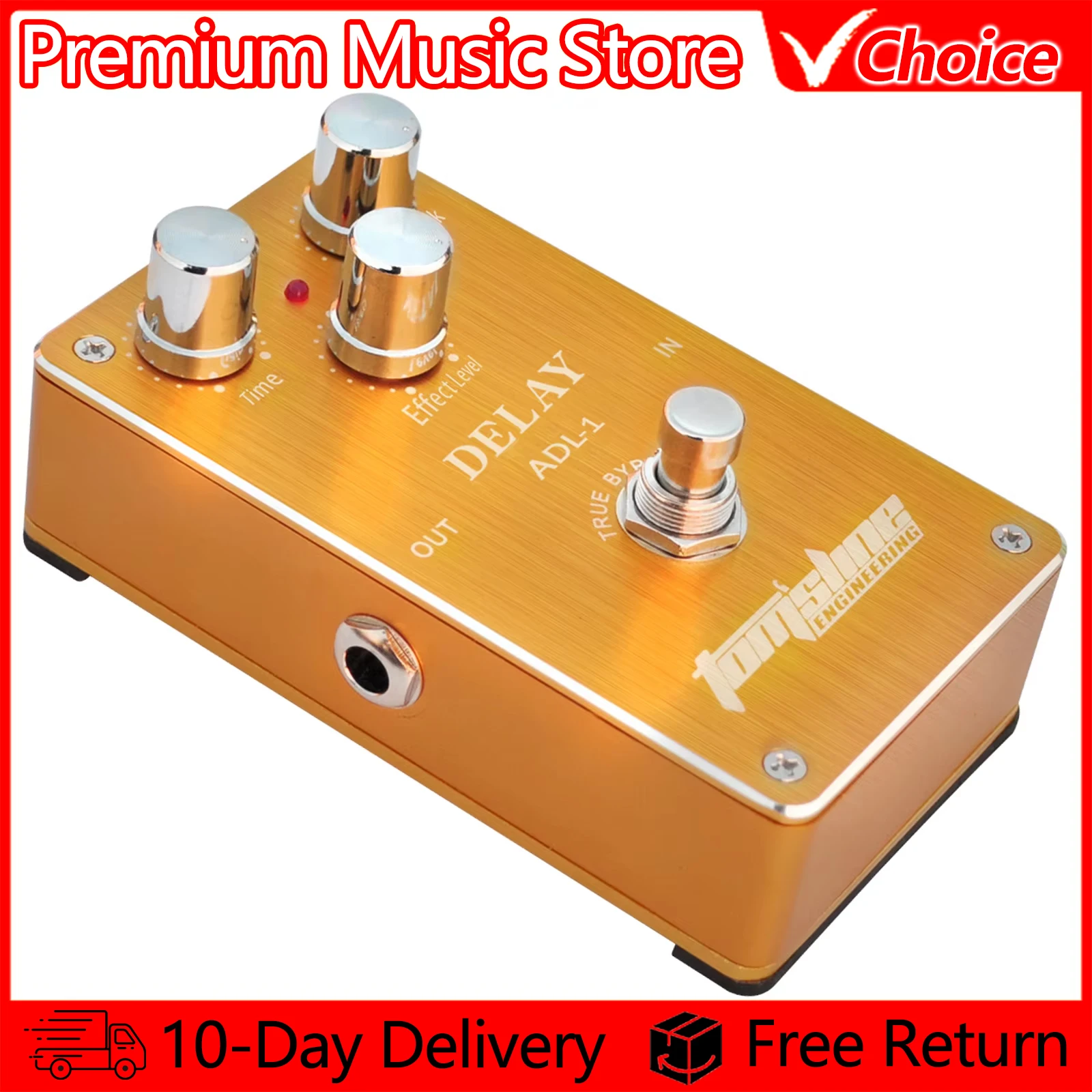 AROMA Electric Guitar ​Pedal ADL-1 Digital Delay Effect Pedal Aluminum Alloy Housing True Bypass Guitar Parts & Accessories