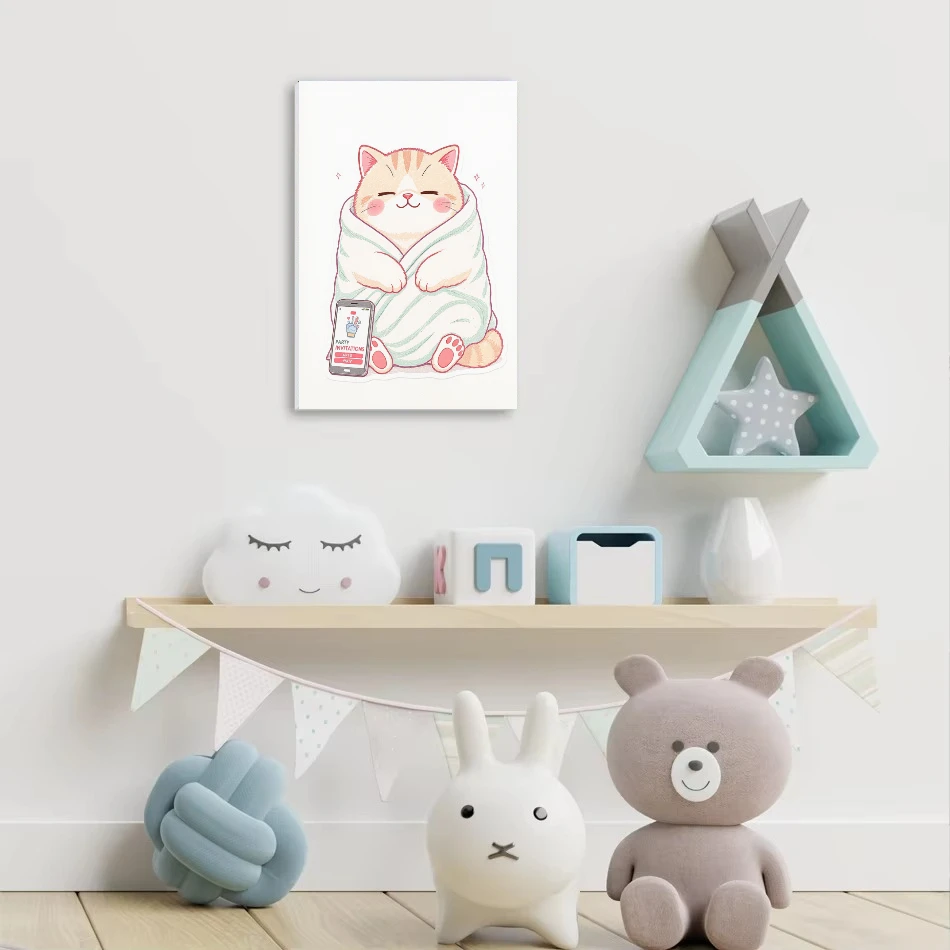 Oil Painting By Numbers Kits Lazy Orange Cat Pattern Number Drawing Canvas DIY Pictures By Numbers Home Decor