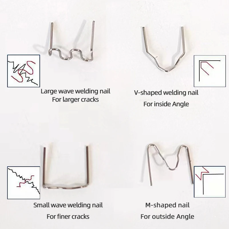Car Bumper Repair Welding Nail Welding Wire Repair Plastic Welding Nail Hot Melt Electrode Four Shapes